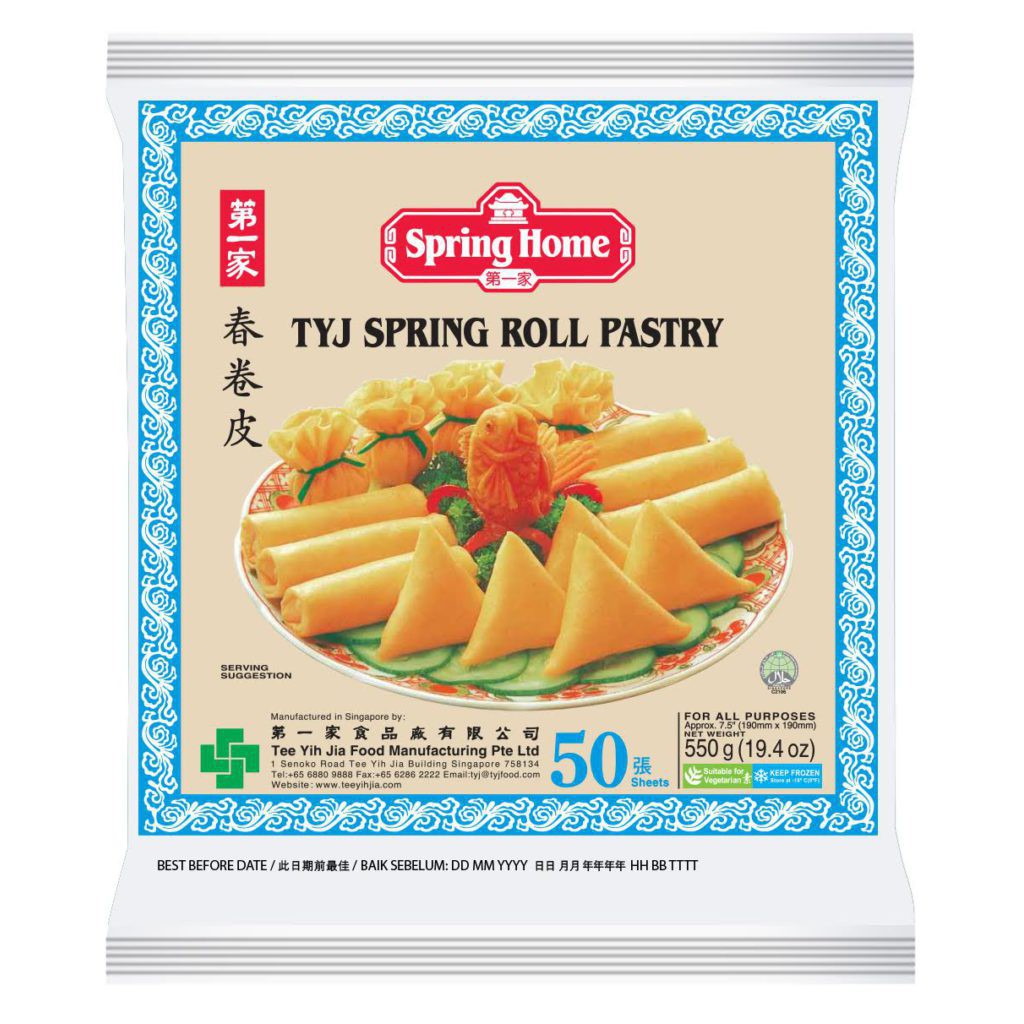 Combo 5b Bánh Tráng Tyj Spring Roll Pastry Spring Home 550gr*19cm - Singapore