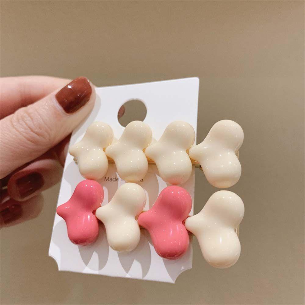 Set Kẹp Tóc Nhựa Hình Trái Tim Phong Cách Hàn Quốc Dễ Thương