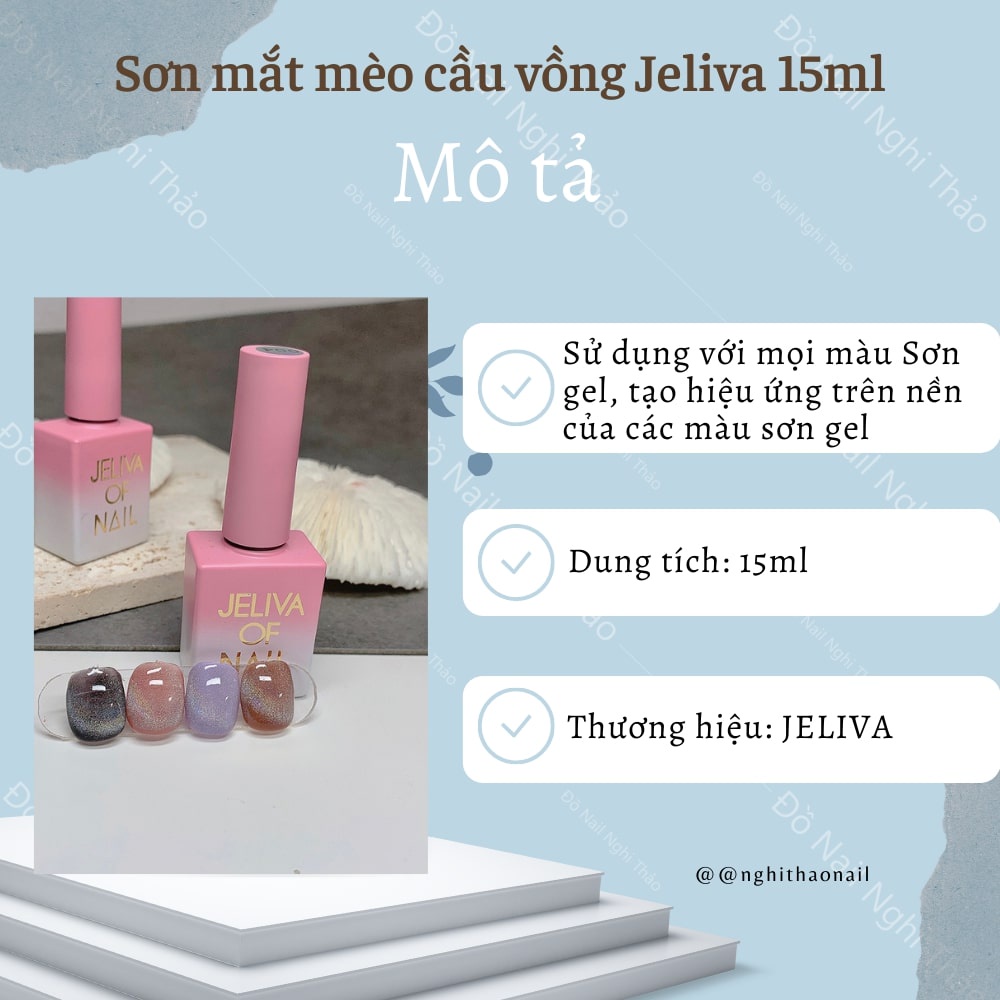 Sơn mắt mèo cầu vồng Jeliva 15ml