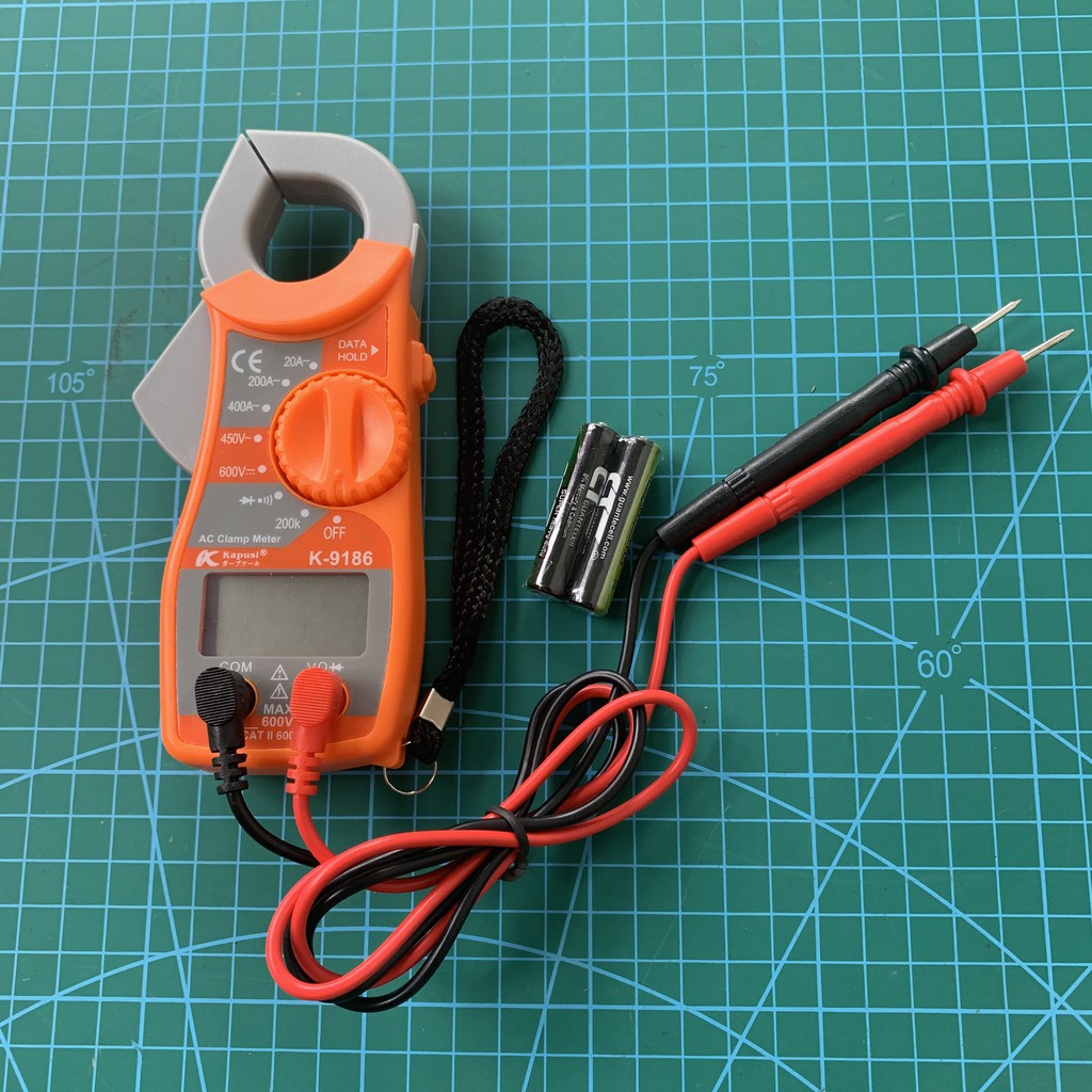Ampe kìm - Đồng hồ đo vạn năng Kapusi lcd chính xác cơ động kèm pin và bút đo