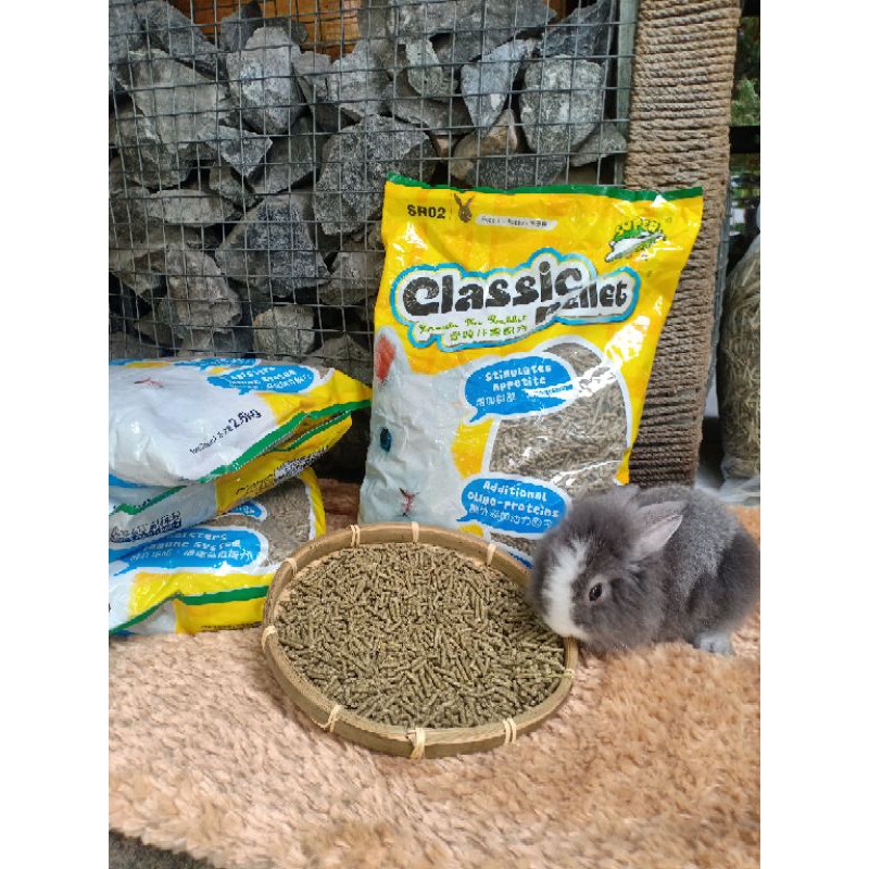 Cỏ nén Classic Pellet 2,5kg cho thỏ, bọ....