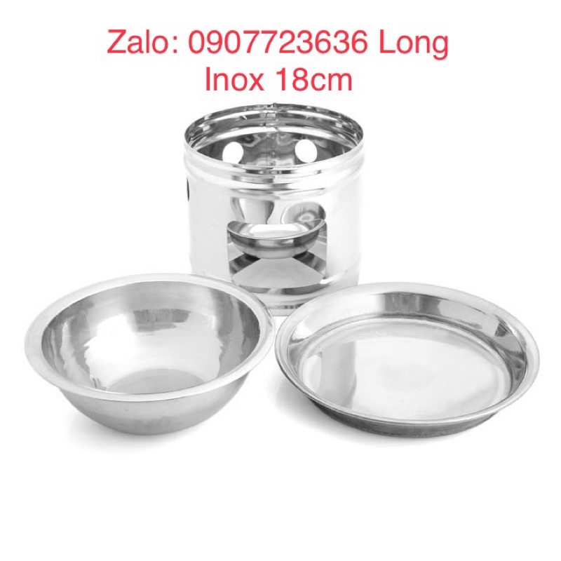 Bộ  Nồi lẩu cồn inox 1 người 18cm Tithafac thích hợp nhà hàng, khách sạn, quán ăn
