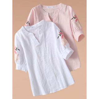 Áo sơ mi nữ thêu hoa cực đẹp