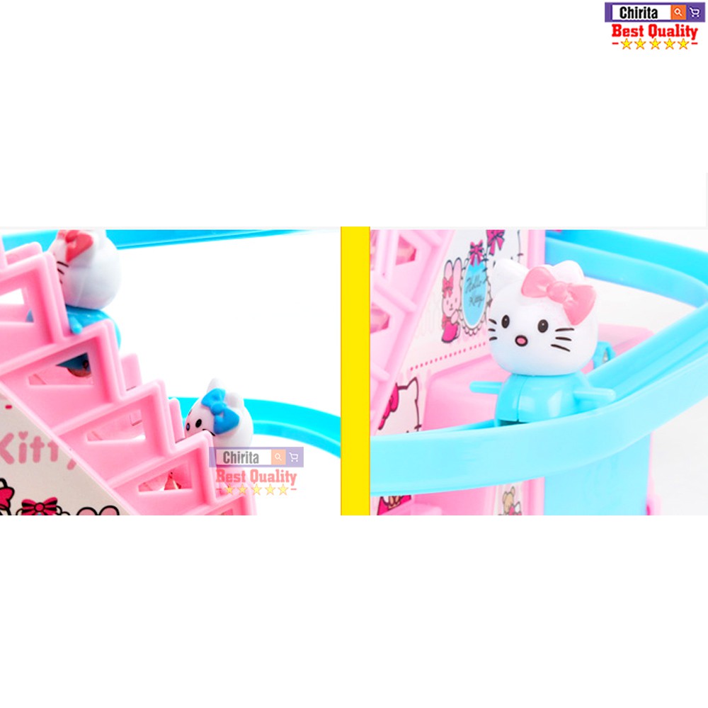 Đồ Chơi Mèo Hello Kitty Leo Thang Cầu Trượt - Có Nhạc Và Đèn Phát Sáng