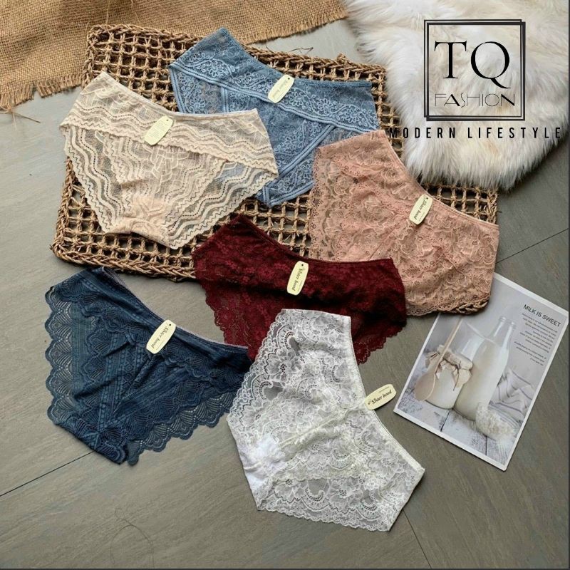 Quần lót ren hoa cao cấp 45kg đến 65kg Combo5 và sét 10 quần chíp nữ mát mẽ mềm mại gợi cảm ĐỒ LÓT NỘI Y CAO CẤP Q.1030