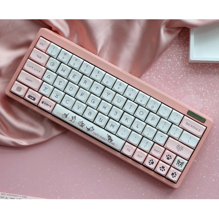 Keycap Mèo Chii Cho Bàn Phím Cơ Chất Liệu Thich PBT XDA Profile In Dyesub 138 Phím | Gearbros
