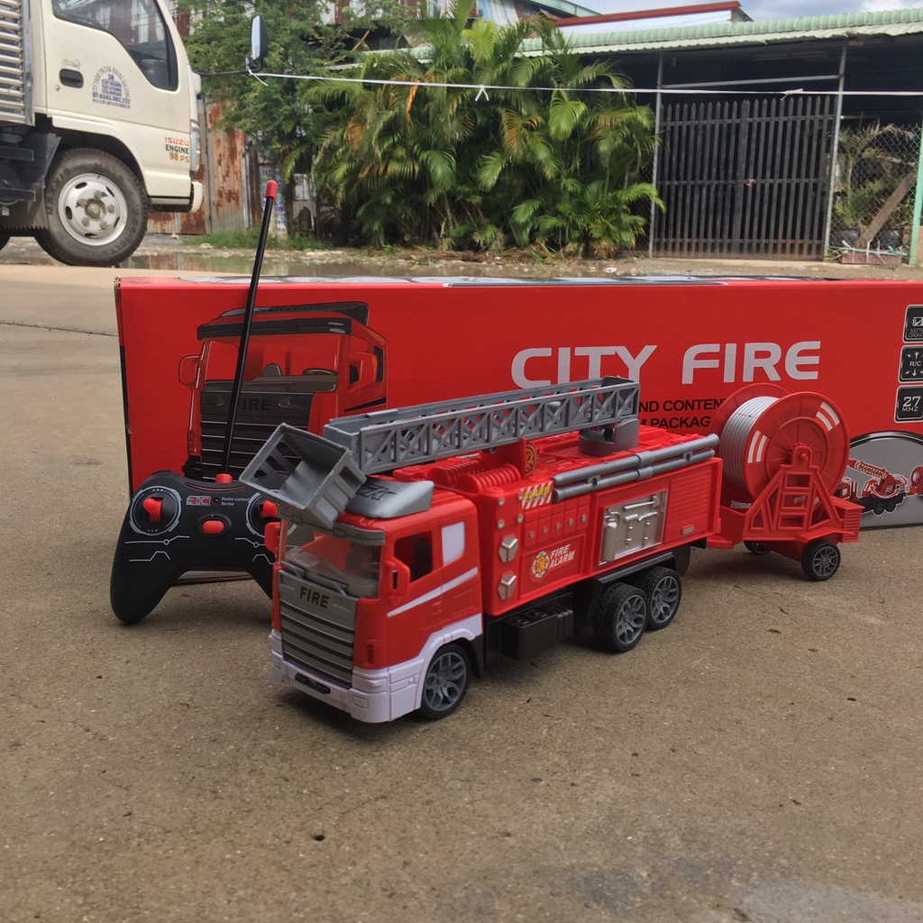 Xe cứu hỏa MITOLO xe cứu hỏa phun nước điều khiển từ xa cho bé 328-71