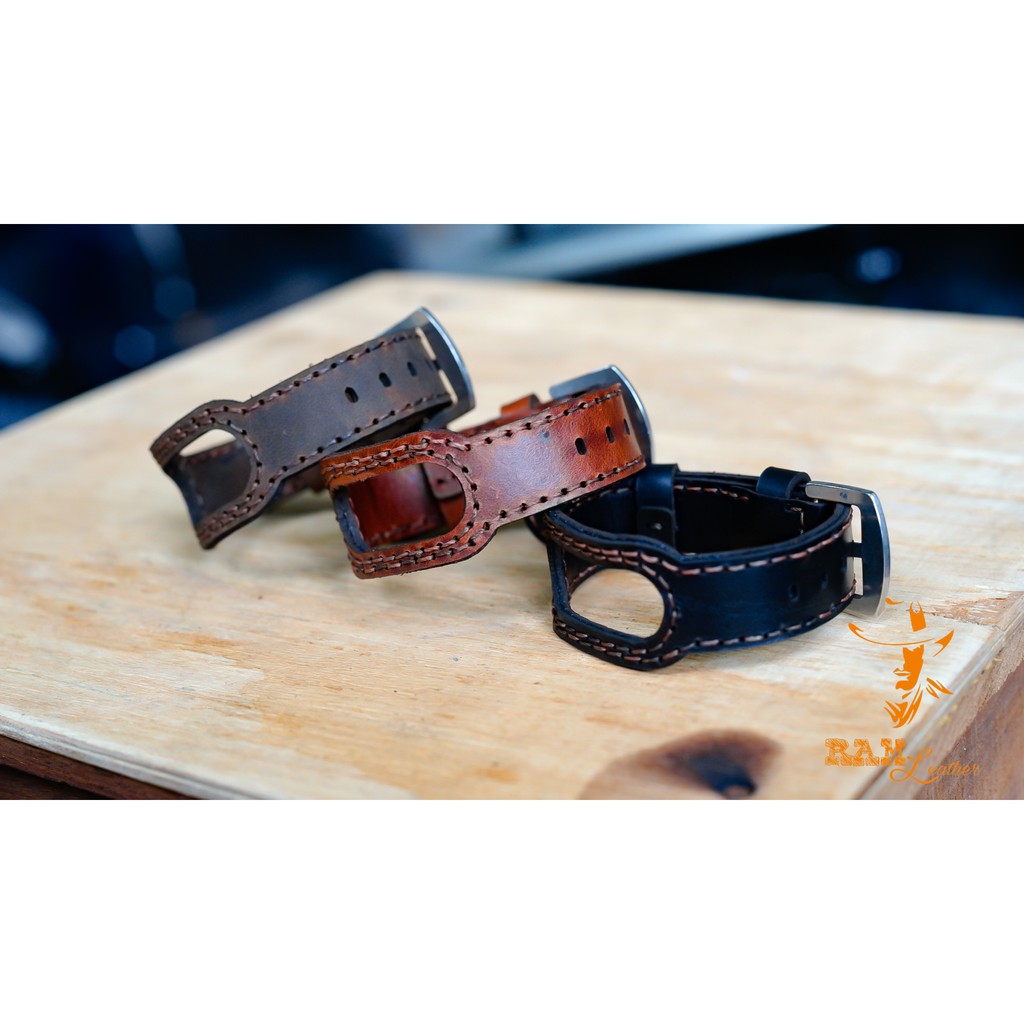 Dây miband da bò thật handmade bền chắc cao cấp cho miband 3 , miband 4 , miband 5, miband 6 RAM Leather
