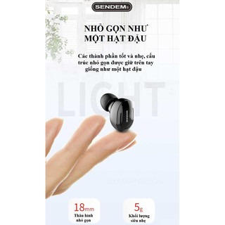 Tai nghe Bluetooth mini Sendem G2 nam châm từ trực tiếp sạc - Nhỏ gọn, thuận tiện - Nghe gọi cực tốt