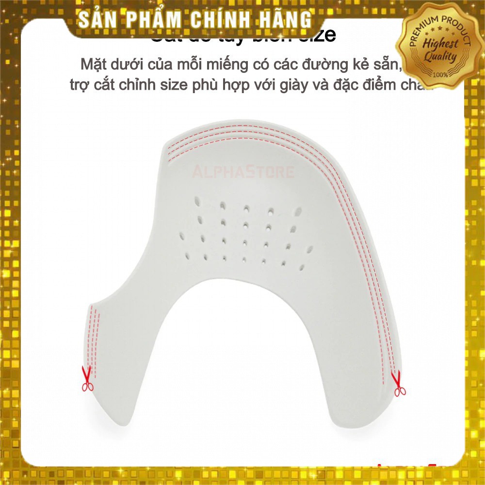 Bộ Lót Bảo Vệ Mũi Giày Shoe Shield (Loại 1, Nhựa Mềm) - Miếng Độn Chống Nhăn, Giữ Dáng Mũi Giầy Thể Thao Sneaker Shield