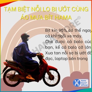 Áo mưa bít một người vải dù siêu bền, áo mưa chống thấm kín người, GD_AM_001 04