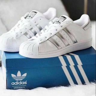 Addidas trắng bạc