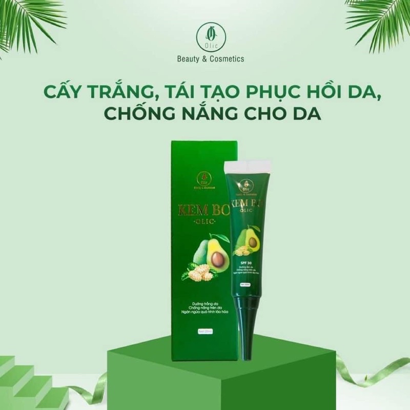 kem bơ cấy trắng da olic