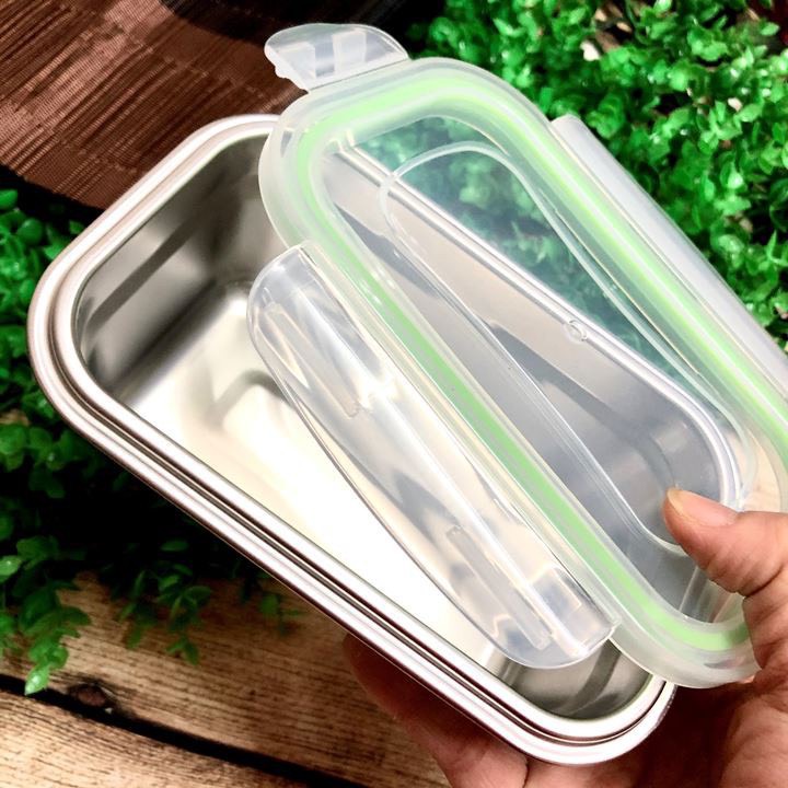 HỘP ĐỰNG THỰC PHẨM NẮP NHỰA - Khay inox đựng topping trà sữa thức ăn thực phẩm lưu trữ kho đông lạnh đủ size tiện lợi