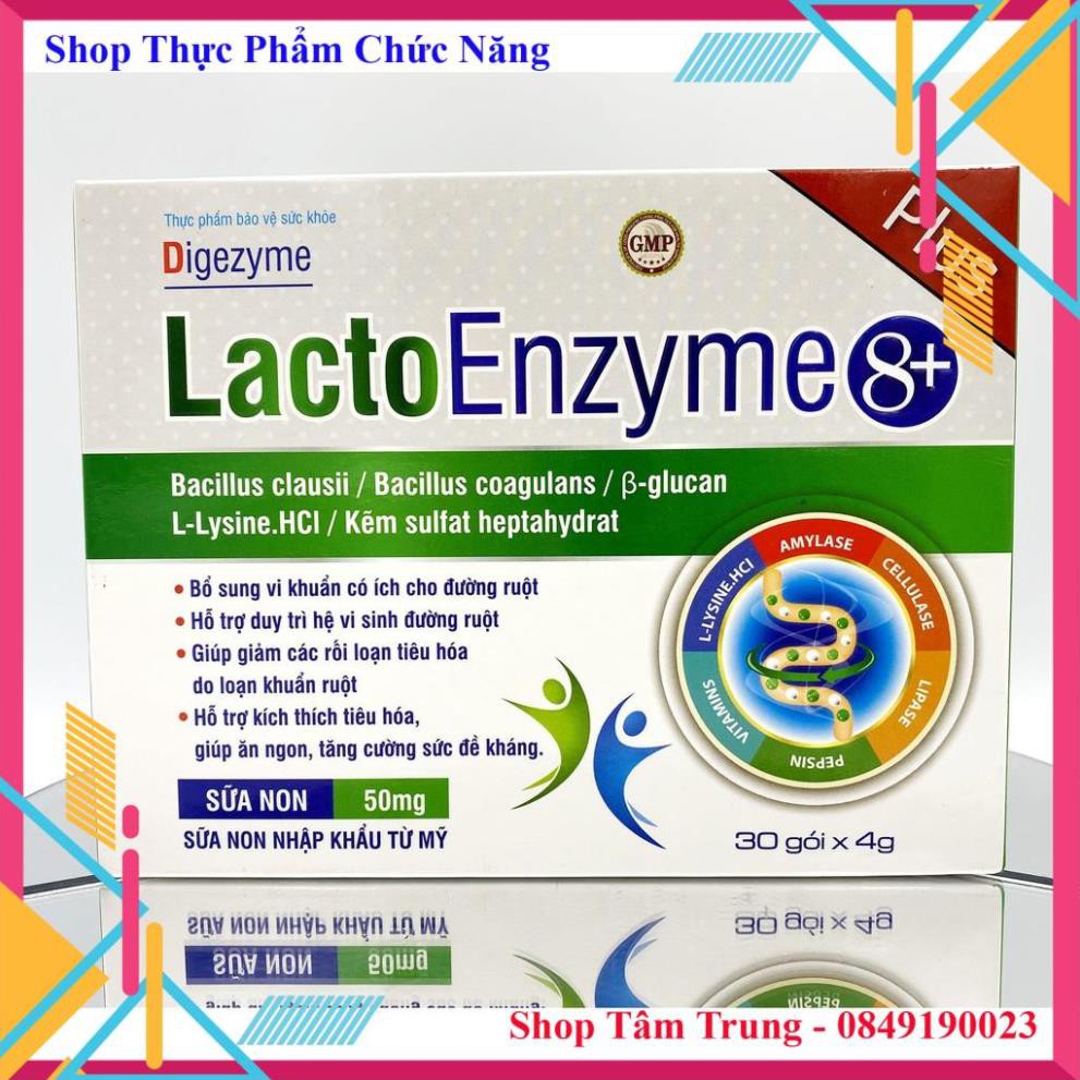 Sản Phẩm Lacto Enzym 8+  - Bổ Sung Vi Khuẩn Cho Đường Ruột -  Hộp 30 Gói