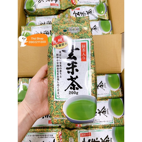 Trà xanh gạo lứt rang Kunitaro 200g Nhật Bản