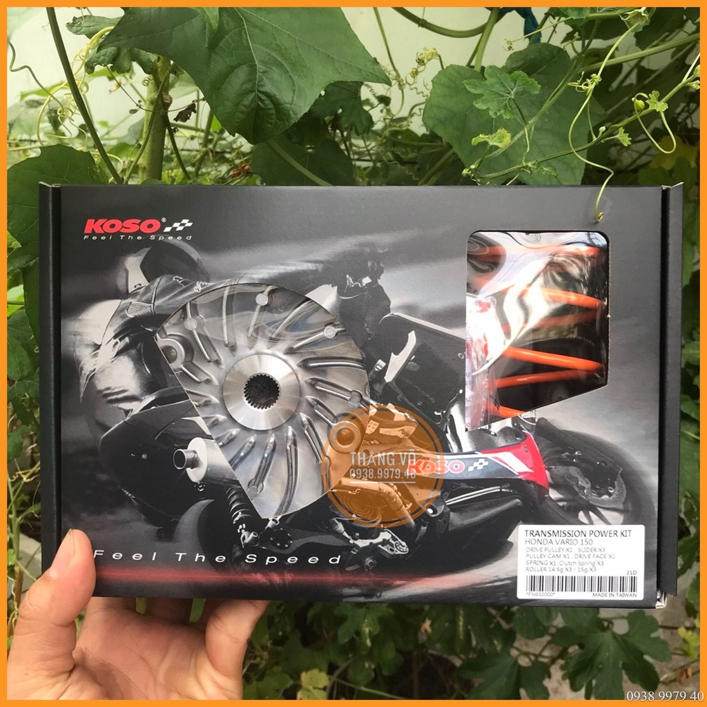 Nồi trước Vario, Nồi Koso Vario 125/150 tặng lò xo trụ 1500rpm nồi Koso Vario đồ chơi Vario SHVN Airblade Shmode