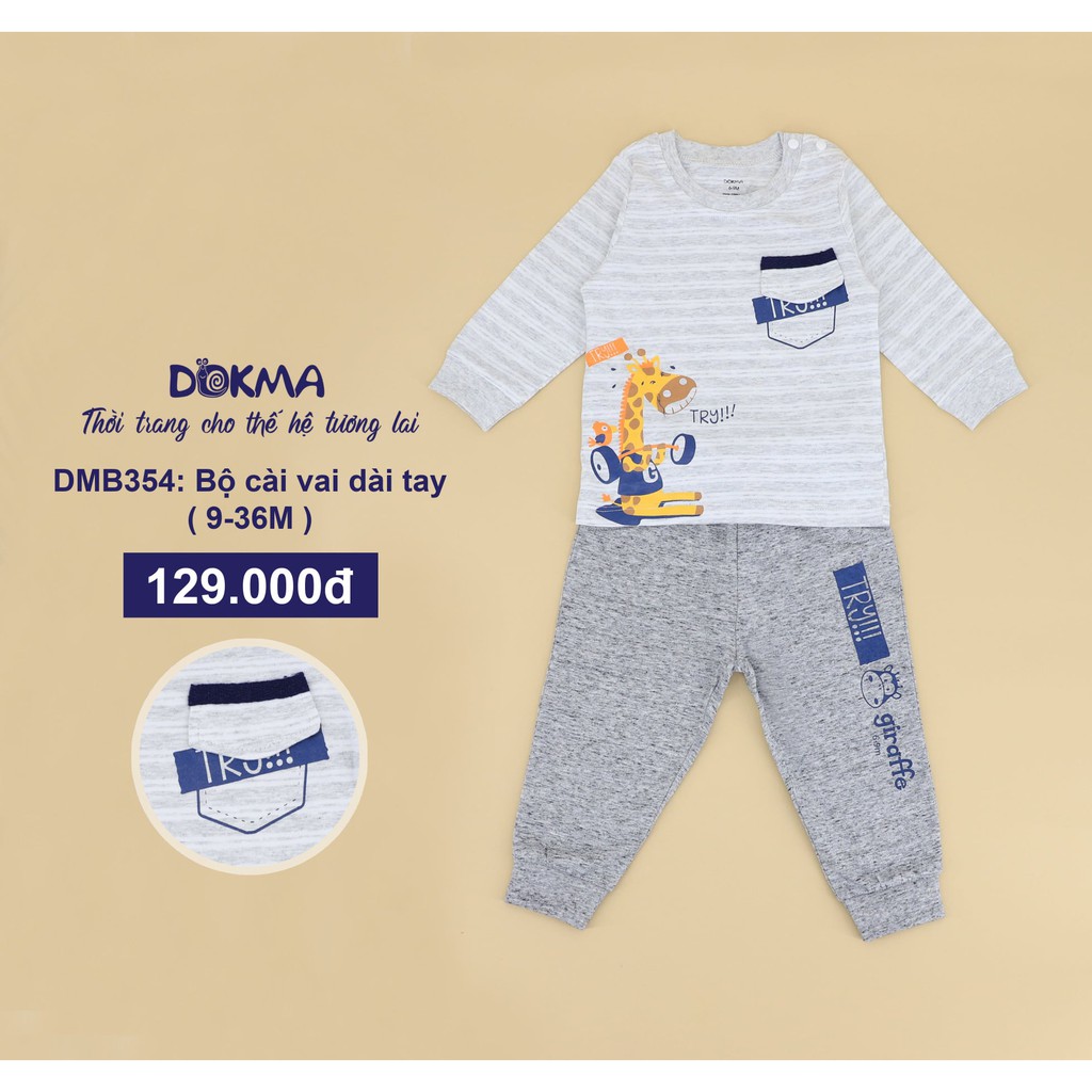 Bộ dài tay cổ tròn Dokma DMB204/254 (9-24m)