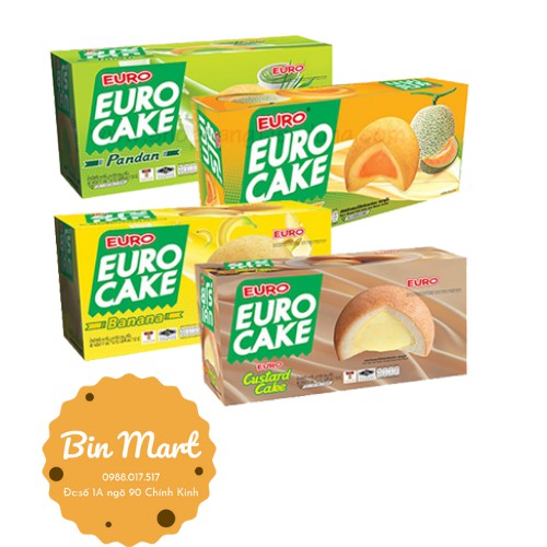 [Hàng nhập khẩu] Bánh trứng Thái Lan Euro Cake hộp 12c