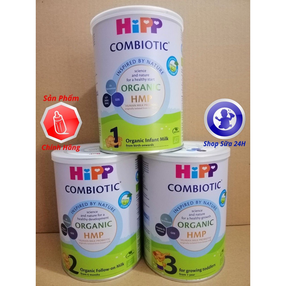 GIÁ SỐC Sữa HIPP ORGANIC COMBIOTIC SỐ 1, SỐ 2, SỐ 3 LON 350g