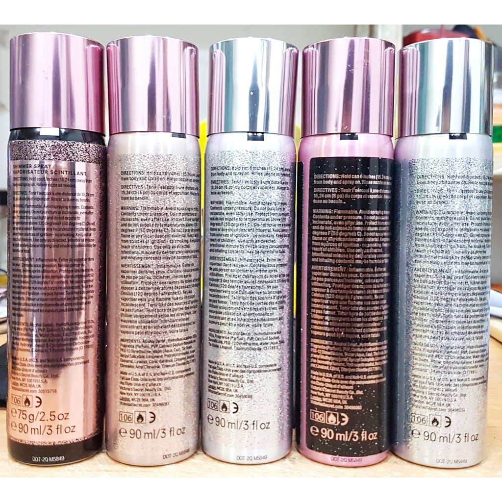 Xịt thơm kim tuyến Glitter Lust Shimmer Spray chai 75g (90ml) hãng Victoria’s Secret Từ Mỹ