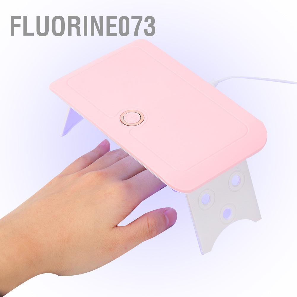 [Hàng Sẵn] 24W di động có thể gập lại USB LED UV Đèn làm móng Gel sơn tay Máy sấy vẽ 【Fluorine073】
