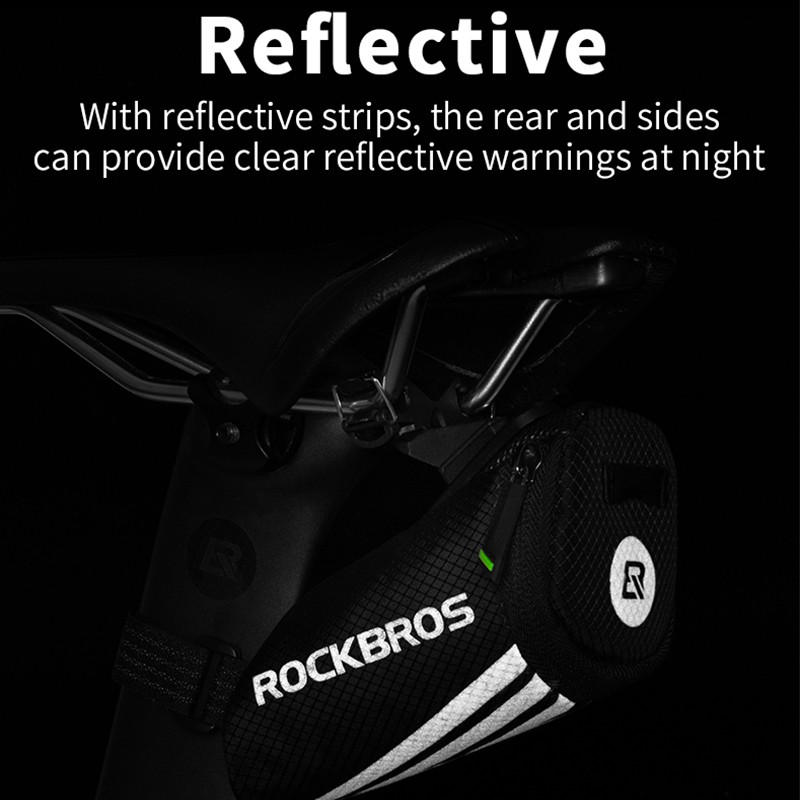 ROCKBROS Bicycle Mini Seat Bag Y-Series Strap On Wedge Saddle Parcel Tool Kits Rear