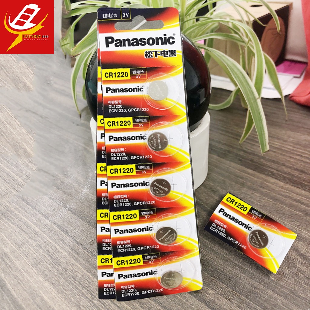Pin đồng hồ CR1220 Panasonic 3V Lithium Vỉ 1 Viên chính hãng