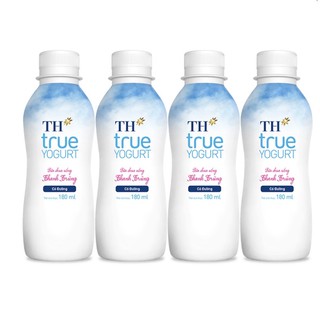 Sữa chua uống thanh trùng TH truemilk có đường và dâu (24 chai)