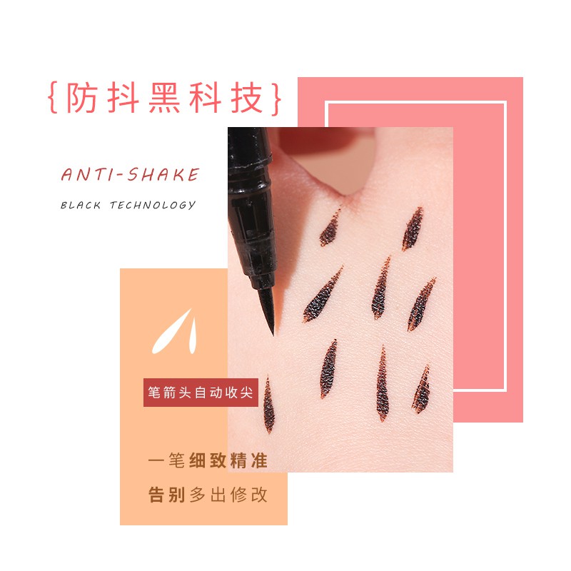Bút Kẻ Mắt Nước Xixi Màu Đen / Nâu Lâu Trôi Chống Thấm Nước Dành Cho Người Mới Bắt Đầu NO.681