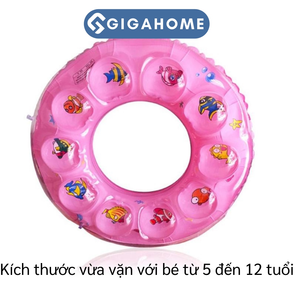 Phao Bơi Tròn Dày GIGAHOME Cho Bé Từ 5-8 Tuổi, Đường Kính 60cm 8550
