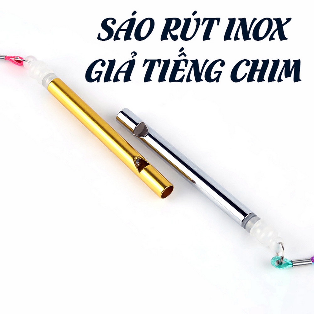 Bộ Sáo Rút Inox Tập Hót Cho 4 - 5 Loại Chim Vàng Bạc Có Clip Thực Tế