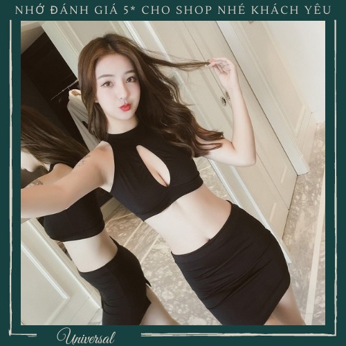 Cosplay Cô Em Thư Kí Sexy Vô Cùng Gợi Cảm - Set Áo Yếm Kèm Váy Body UNIVERSALXXX - DCP07 | BigBuy360 - bigbuy360.vn