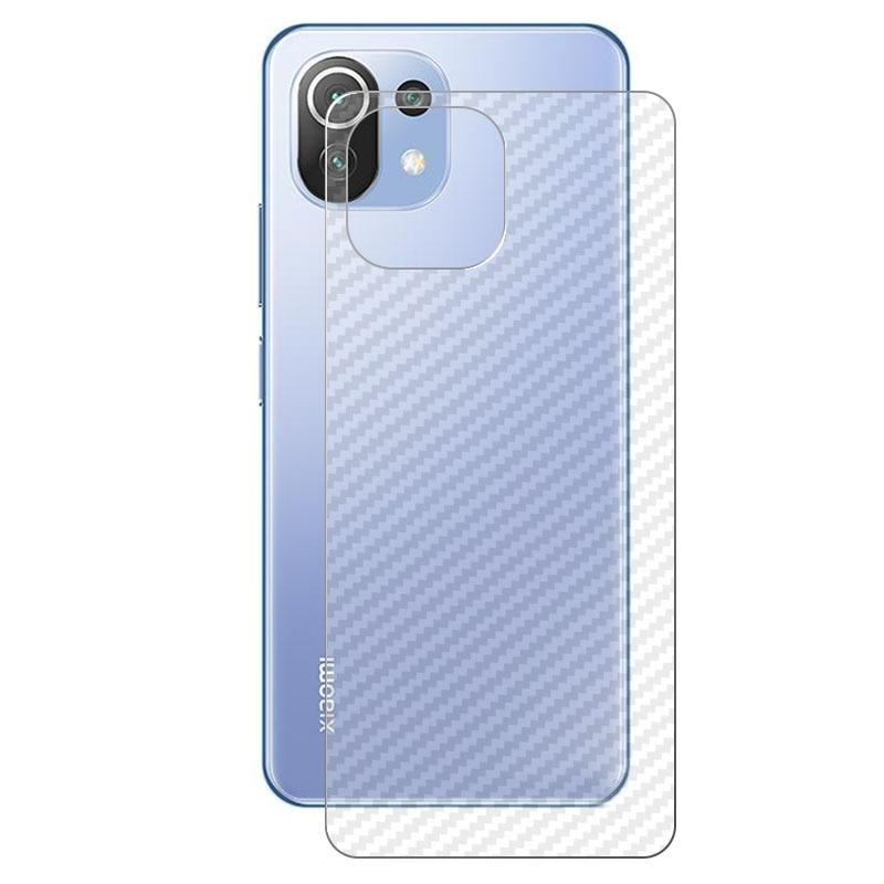 Set kính cường lực màn hình và miếng dán mặt sau sợi carbon bảo vệ cho XIAOMI MI 11 LITE 5G NE 11I 11X 11T PRO