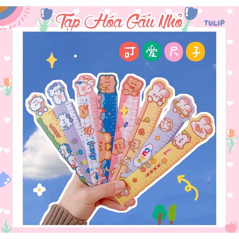 Thước kẻ dẻo hoạt hình cute - taphoagaunho