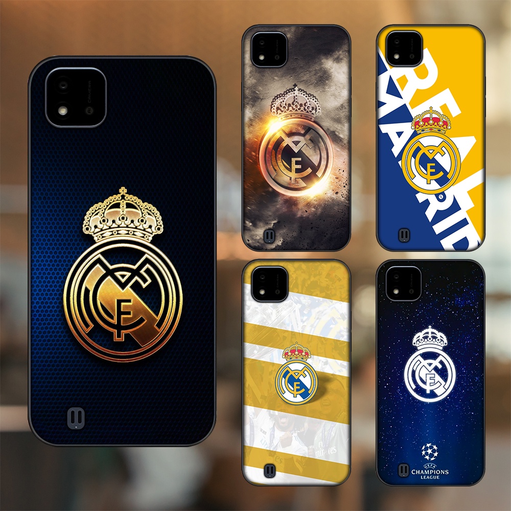 Ốp lưng Realme C11 2021, C20 viền đen in hình Real Madrid