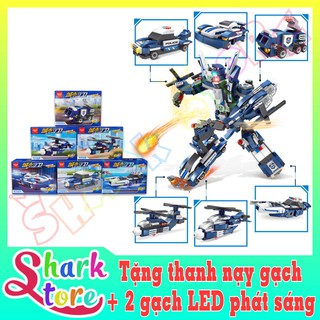 Bộ xếp hình Siêu ROBOT Cảnh Sát 6 trong 1 MINGDI-C002