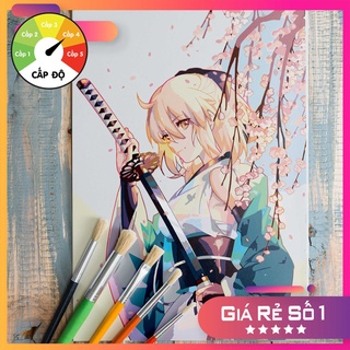 Tranh tô màu số hóa - TRANH ANIME - Fate Series (mẫu số A1002)