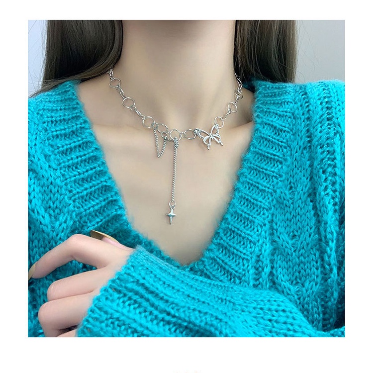 Vòng cổ mặt hình bướm thiết kế đơn giản thời trang thời trang quyến rũ cho nữ