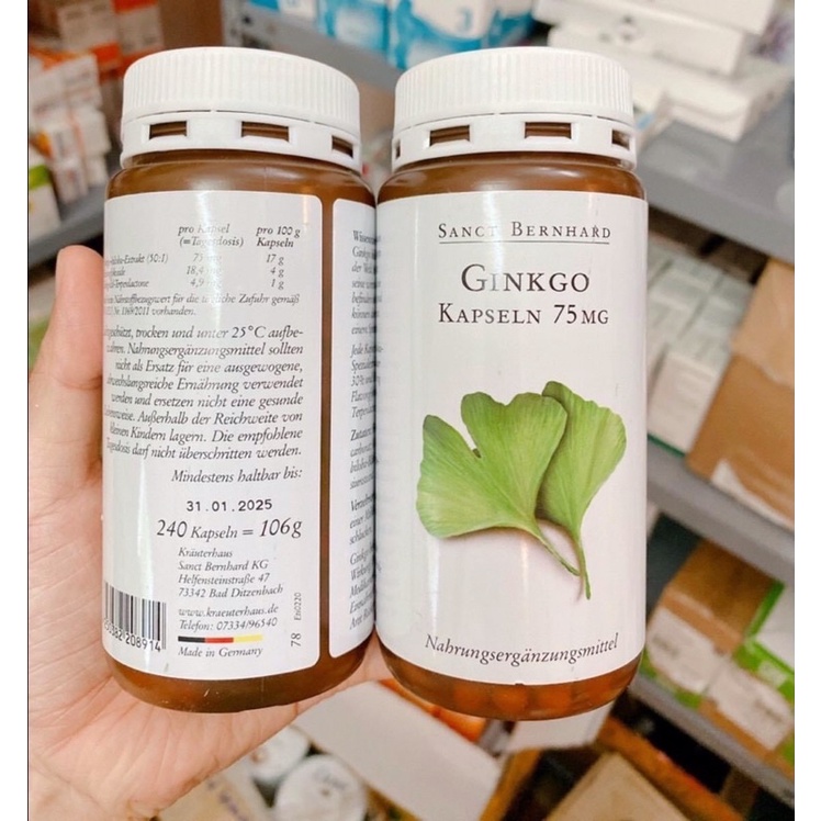 Bổ não Đức Ginkgo Kapseln 75mg, 240 Viên