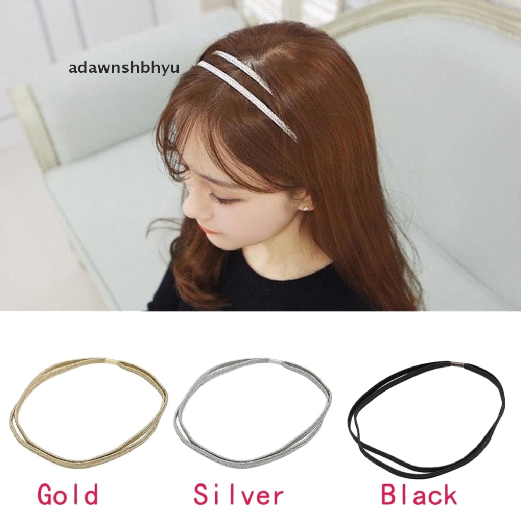 Băng Đô Cài Tóc Dạng Thắt Bím Co Giãn Lấp Lánh Thời Trang Cho Nữ