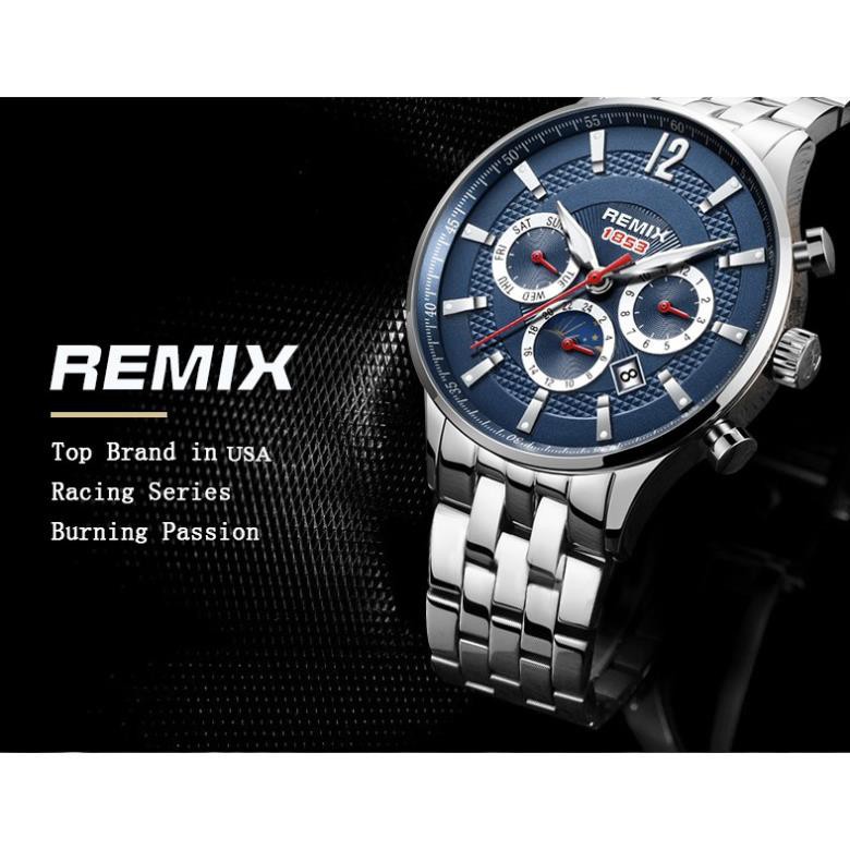 [HÀNG CAO CẤP] Đồng Hồ Nam REMIX Sang trọng – Dây Thép Không Ghỉ – Chống Nước Cực Tốt – Tặng Kèm pin dự phòng DH | BigBuy360 - bigbuy360.vn