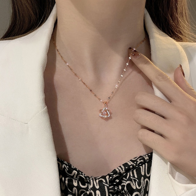 Dây chuyền mặt hình lục giác đơn giản thời trang