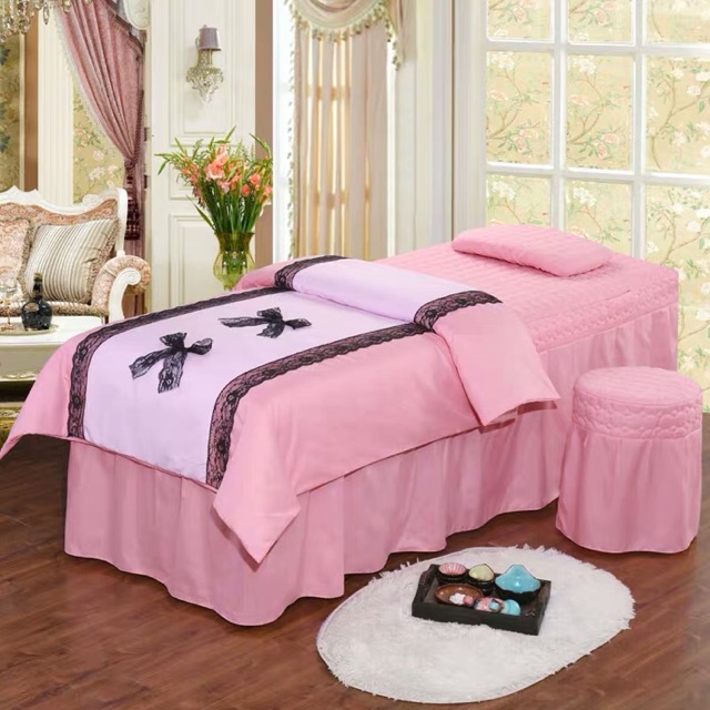Bộ ga giường spa 4 món nơ