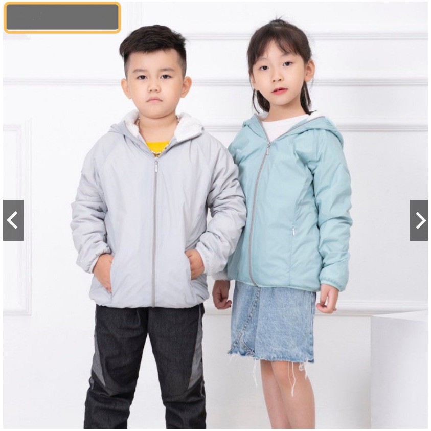 áo phao lót lông unisex cho bé từ 5 đến 14 tuổi 0191