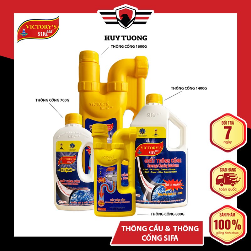 Chất thông cống Victory s Sifa999 thông bồn cầu cực mạnh và tiện dụng 700g