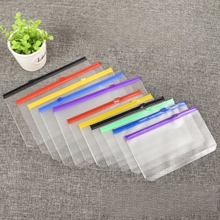 Túi Zip PVC Phụ Kiện Sổ Còng Planner Binder  A5 / B5 / A6 /A7 Viền Màu Tiện Dụng, Tinh Tế