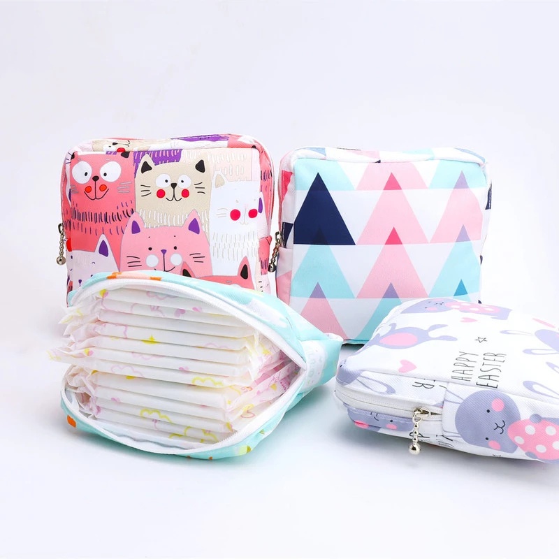 Túi Đựng Đồ Trang Điểm Mini Đa Năng Có Khóa Kéo Dễ Thương Cho Nữ