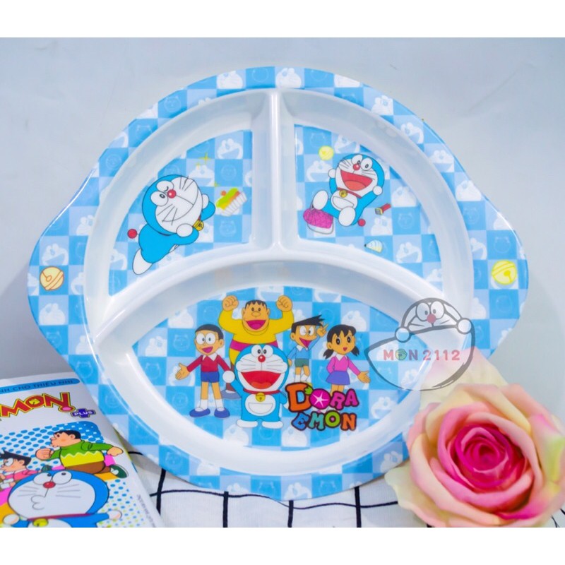 KHAY DĨA ĂN NHỰA MELAMINE DORAEMON DOREMON