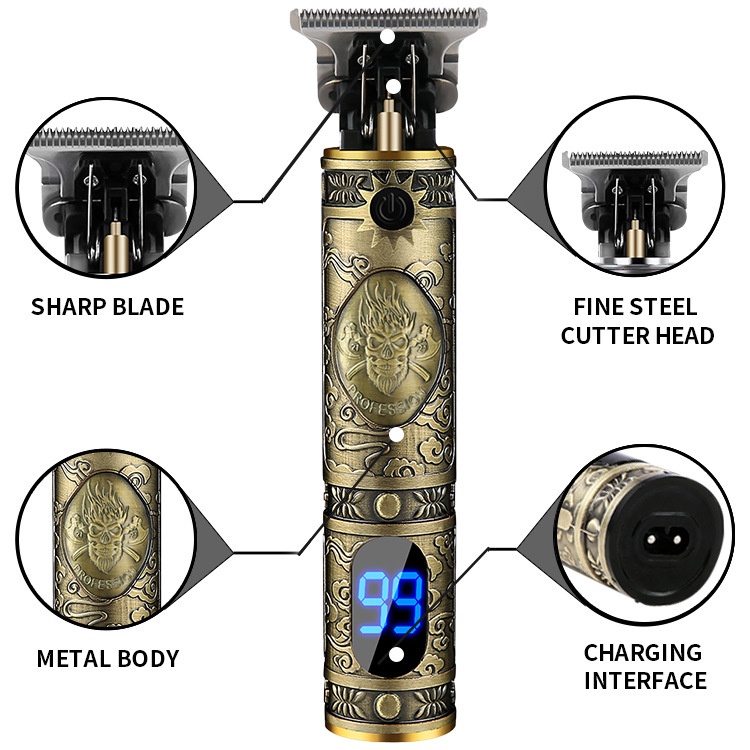 Hàng Có Sẵn Giao Hàng Ngay Lập Phương#Tông Đơ Điện T9 Màn Hình Kỹ Thuật Số LCD Chuyên Dụng Cho Tông Đơ Cắt Tóc / Râu